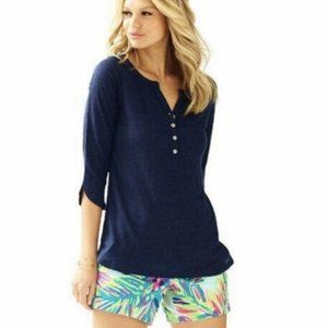 Lilly Pulitzer Egret Henley Top - Small